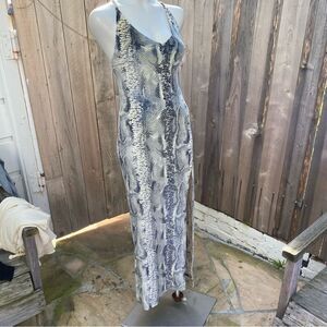 Vintage Y2K carabella snakeskin print maxi dress size medium